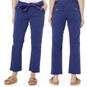 Vineyard Vines Women’s Baltic Blue Utility Pants Chinos Raw Hem Size 12 NWT